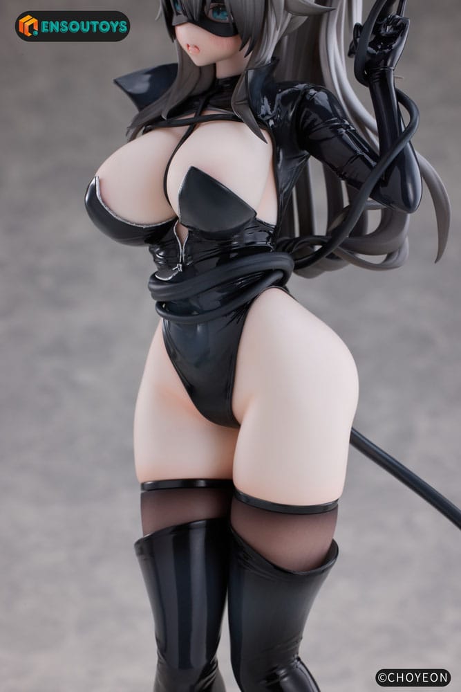 Original Character Statue 1/6 Cat Woman Happy-chan Different Color Edition 27 cm