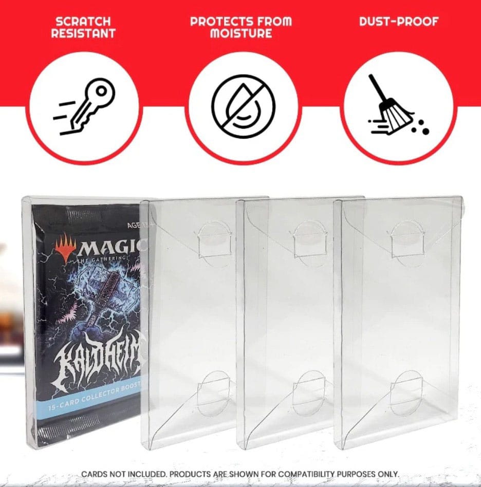 PET Gehäuse 10er-Pack für Booster, Magic, Yu-Gi-Oh Karten 