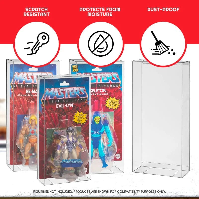 PET Gehäuse 10er-Pack für Masters of the Universe Origins Power Posing (Carded) Box Figuren  