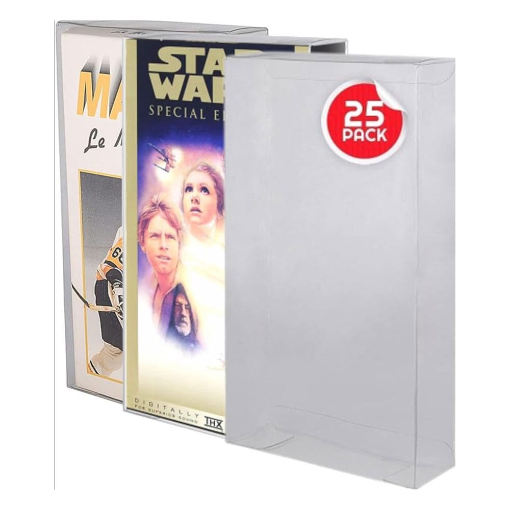 PET Gehäuse 25er-Pack für VHS Kassetten  