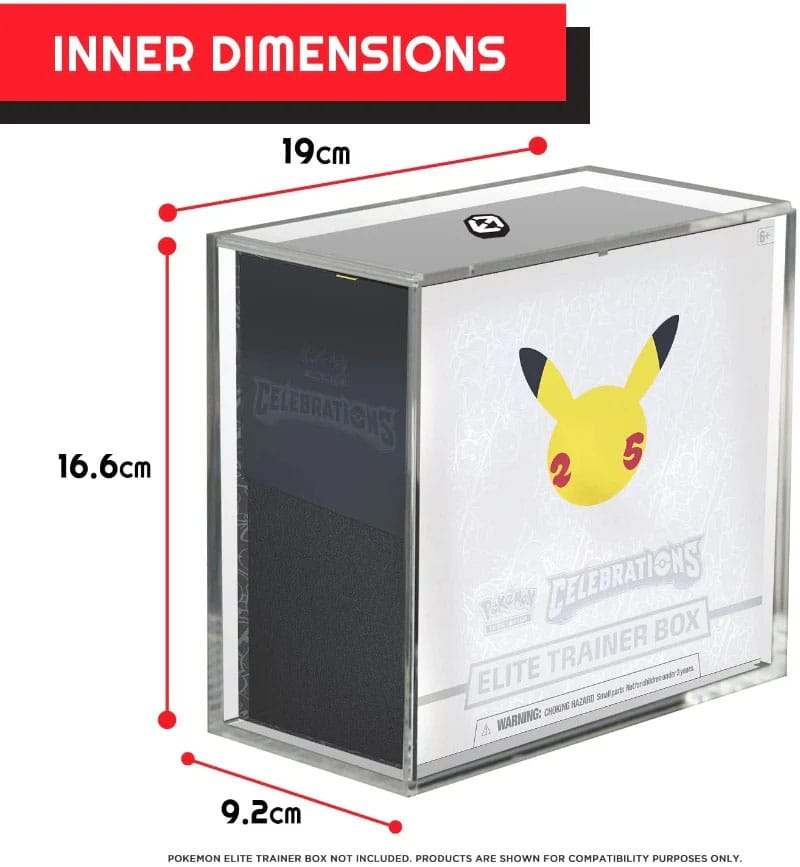 Evoretro Acryl Display Case für Booster Boxen / Elite Trainer Boxes Ver. 2 with Sliding Lid  