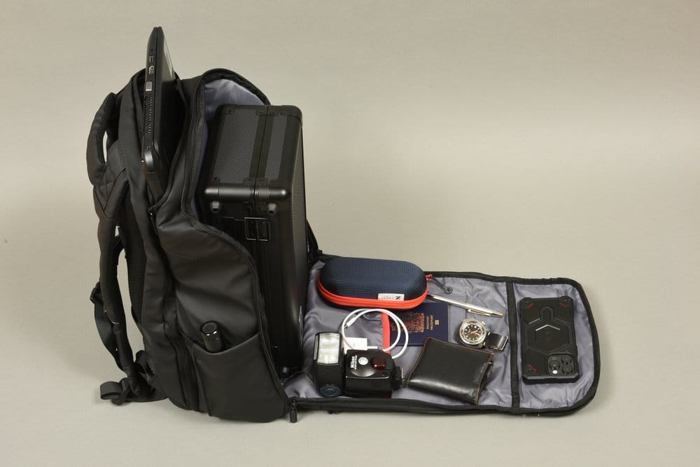 Evoretro Reiserucksack und Mini-Tragetasche Bundle Kit Schwarz