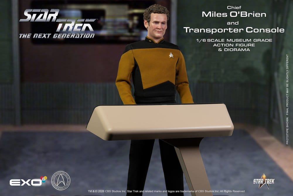 Star Trek: Das nächste Jahrhundert Actionfigur 1/6 Chief Miles O'Brien with Transporter Console 30 cm