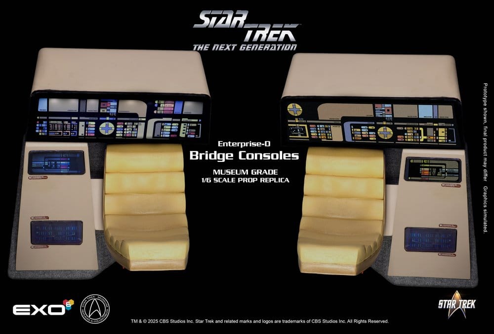 Star Trek: The Next Generation Replik 1/6 Enterprise-D Bridge Consoles Set