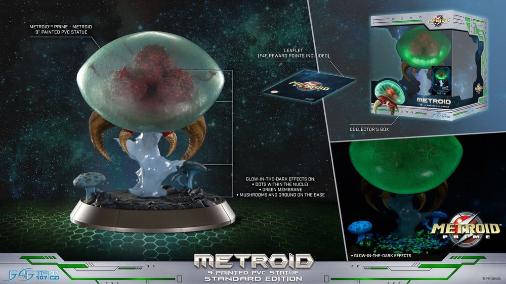 Metroid Prime PVC Figur Metroid (Standard) (Glow in the Dark) 21 cm