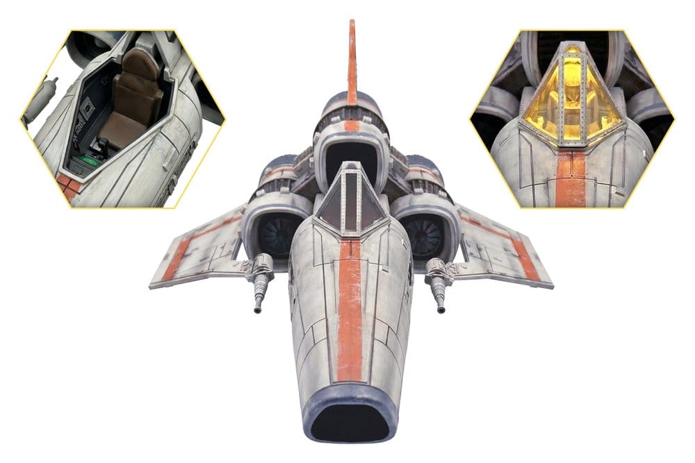 Battlestar Galactica Actionfigur mit Fahrzeug Colonial Viper Mk & Lieutenant Boomer 