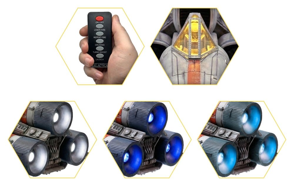 Battlestar Galactica Actionfigur mit Fahrzeug Colonial Viper Mk & Lieutenant Boomer 