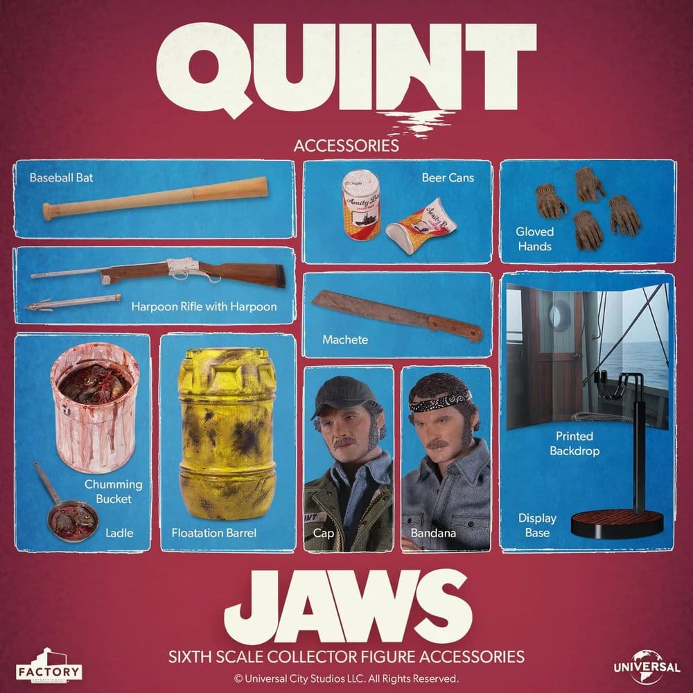 Der weiße Hai Actionfigur 1/6 Quint 15 cm