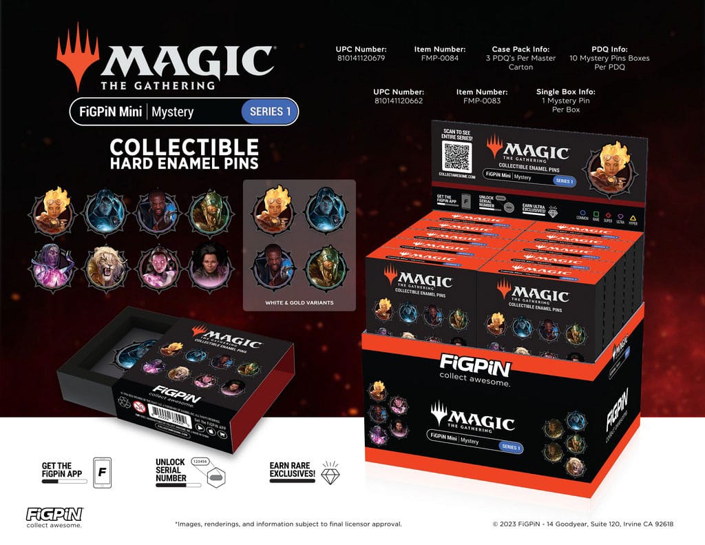 Magic the Gathering: Series 1 Blind Box Enamel Pins Display (10)