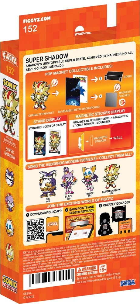 Sonic the Hedgehog (Modern) FiGGYZ Magnet-Sammelfigur Super Shadow 11 cm