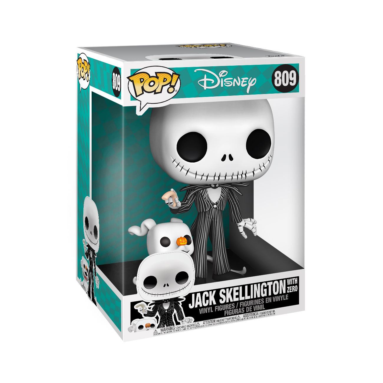 Nightmare before Christmas Super Sized POP! Disney Vinyl Figur Jack w/Zero 25 cm
