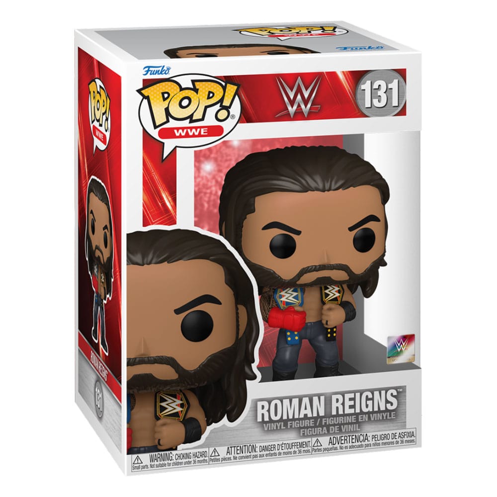 WWE POP! Vinyl Figur Roman Reigns w/Belts 9 cm