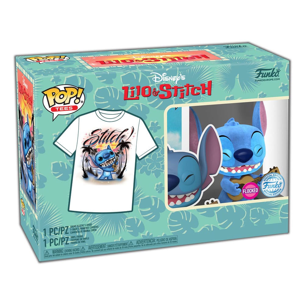 Lilo & Stitch POP! & Tee Vinyl Figur & T-Shirt Set Ukelele Stitch (FL) Größe L