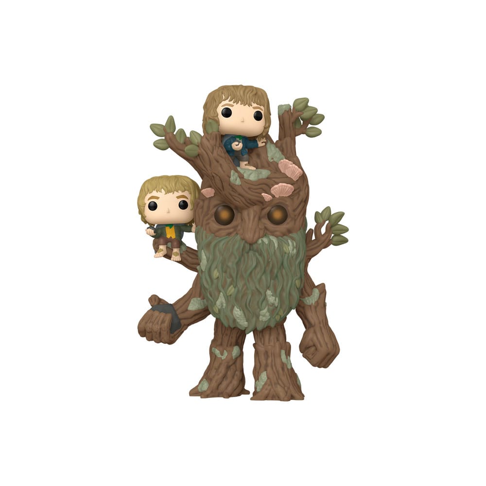 Der Herr der Ringe Super Sized POP! Animation Vinyl Figur Treebeard with Merry & Pippin 15 cm 