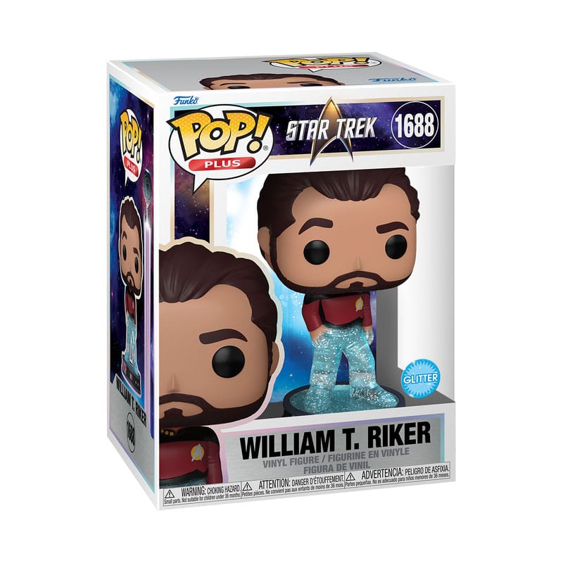 Star Trek Transporter POP! Plus Movies Vinyl Figur Riker 9 cm 