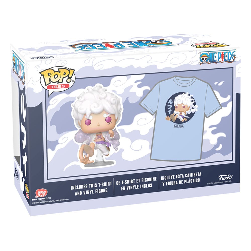 One Piece POP! & Tee Vinyl Figur & T-Shirt Set Luffy Fifth Gear Größe XL