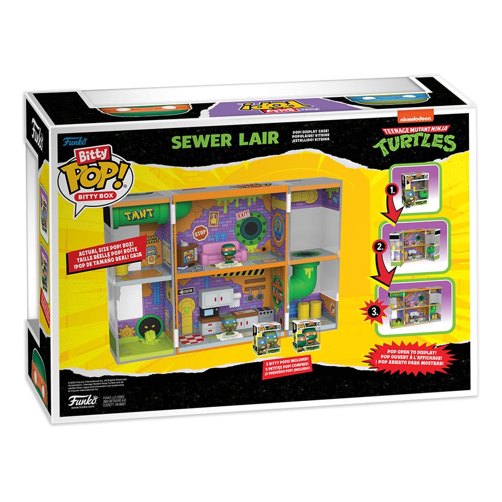 Teenage Mutant Ninja Turtles Bitty POP! Bitty Box Display mit 2 Vinyl Figuren Sewer Lair