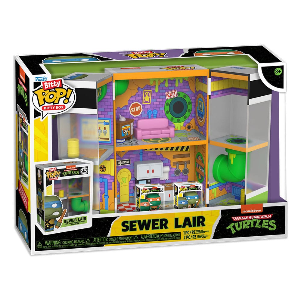 Teenage Mutant Ninja Turtles Bitty POP! Bitty Box Display mit 2 Vinyl Figuren Sewer Lair