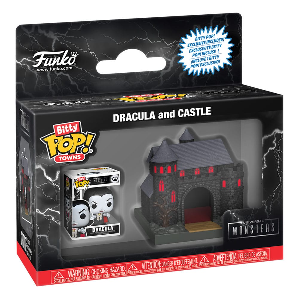 Universal Monsters Bitty POP! Towns Vinyl Figur Dracula with Castle