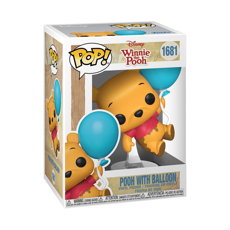 Disney POP! Animation Vinyl Figur Pooh w/Balloon 9 cm