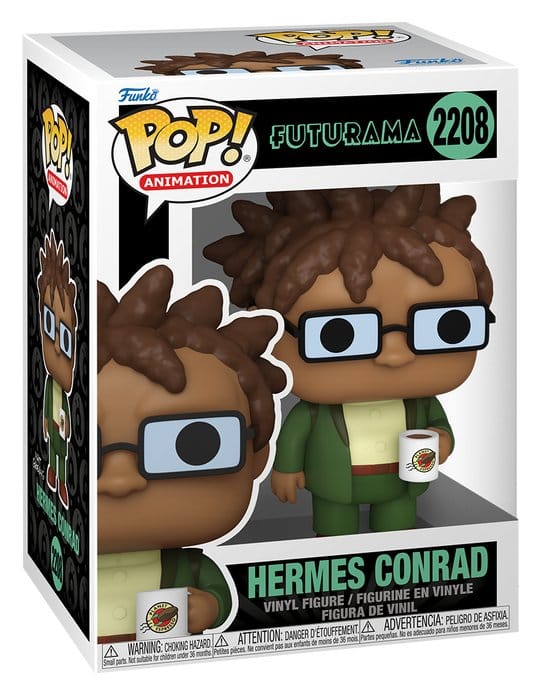 Futurama Pop! Animation Vinyl Figur Hermes w/Mug 9 cm