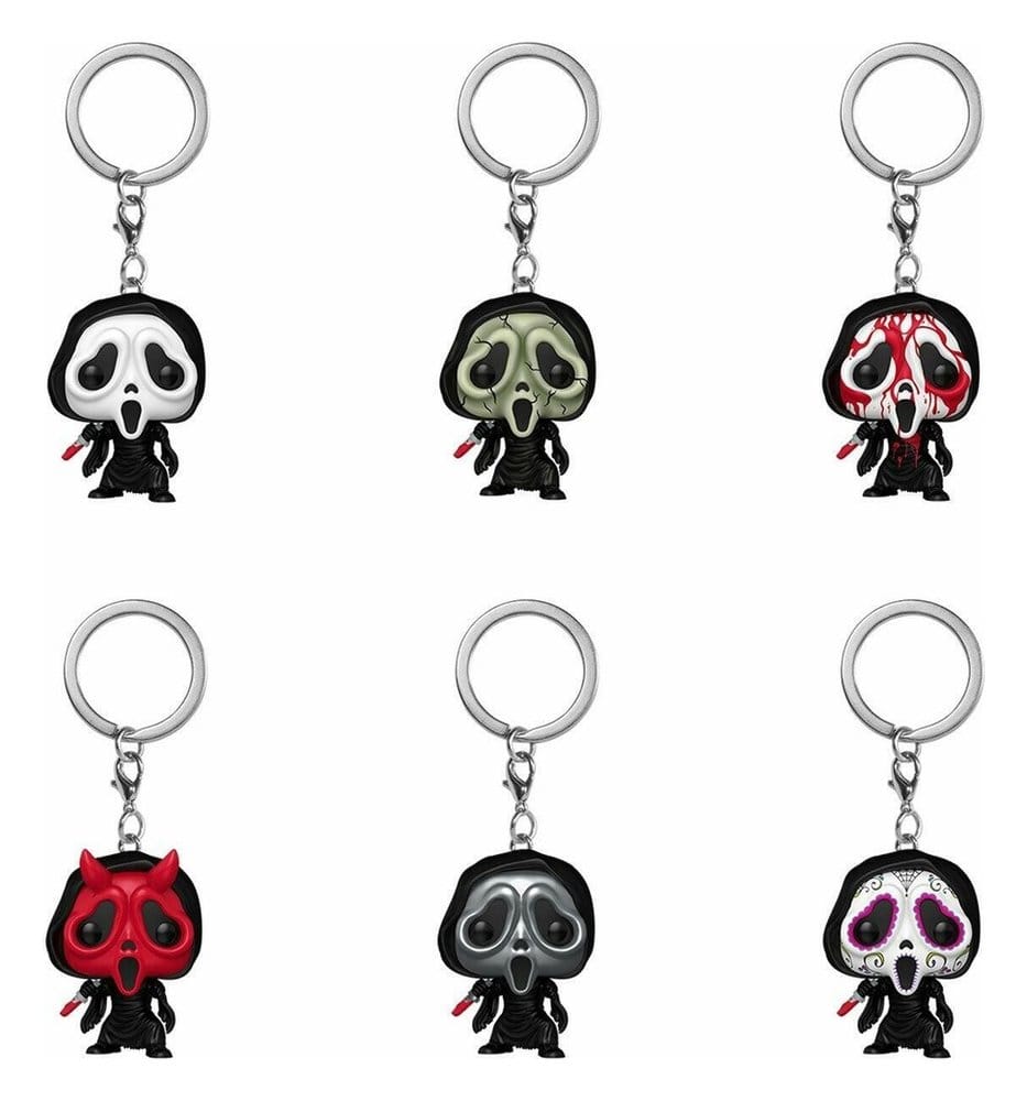 Scream POP! Vinyl Schlüsselanhänger 4 cm Ghost Face Display (12)