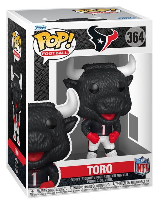 NFL POP! Vinyl Figur Mascots: Texans- Toro 9 cm