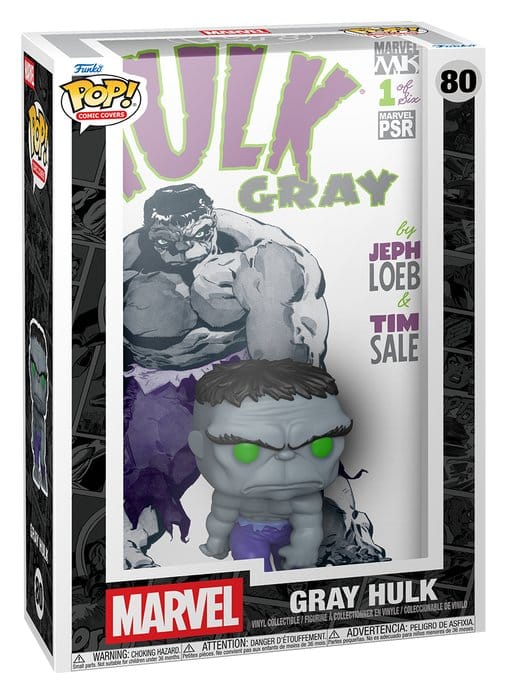 Marvel POP! Comic Covers Vinyl Figur Gray Hulk 9 cm