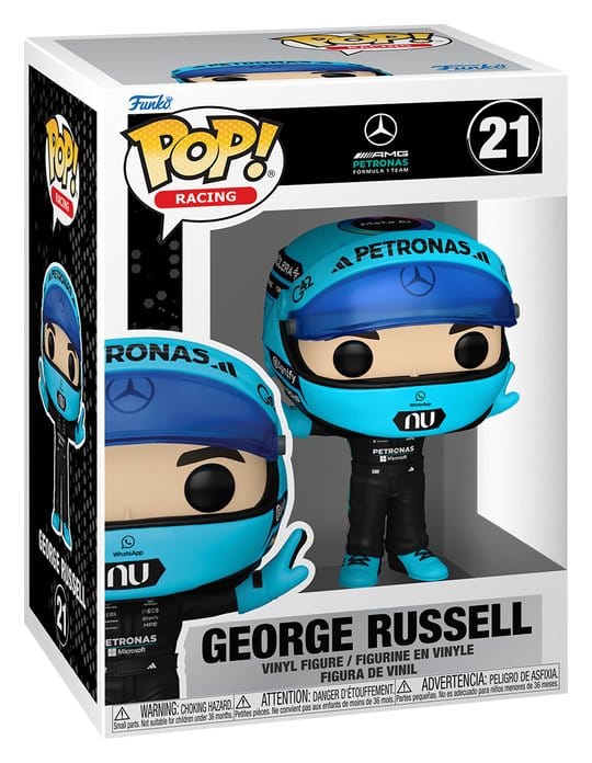 Formular 1 POP! Racing Vinyl Figur Mercedes Benz - George Russell (T-Pose) 9 cm