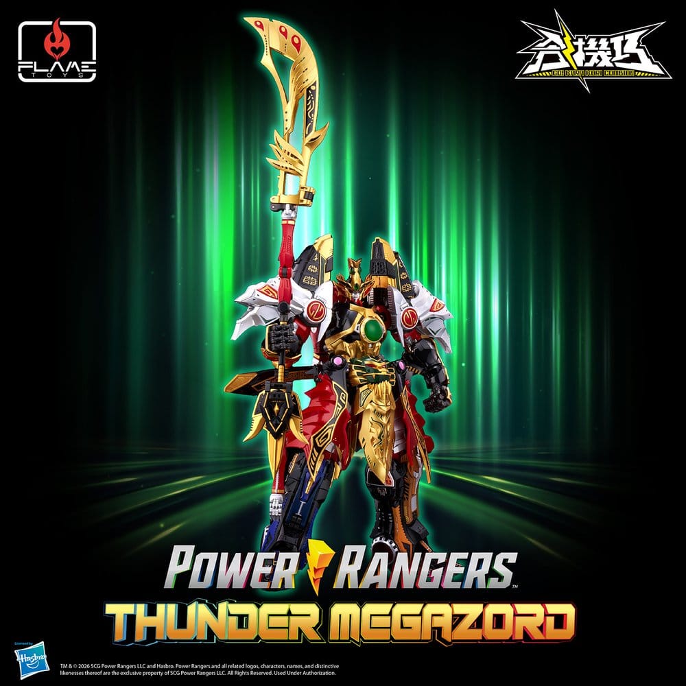 Power Rangers Go! Kuro Kara Combine Actionfigur Thunder Megazord 28 cm