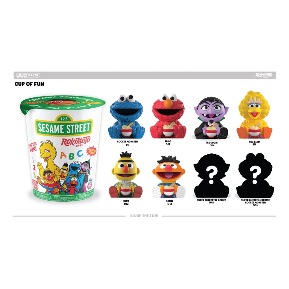 Sesamstraße Rokimoto Cup of Fun Blind Box Figuren 10 cm Wave 1 Display (12)