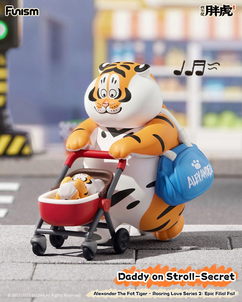 Alexander The Fat Tiger Blind Box Minifiguren Roaring Love Series 2: Epic Filial Fabil 7 cm Display (8)             