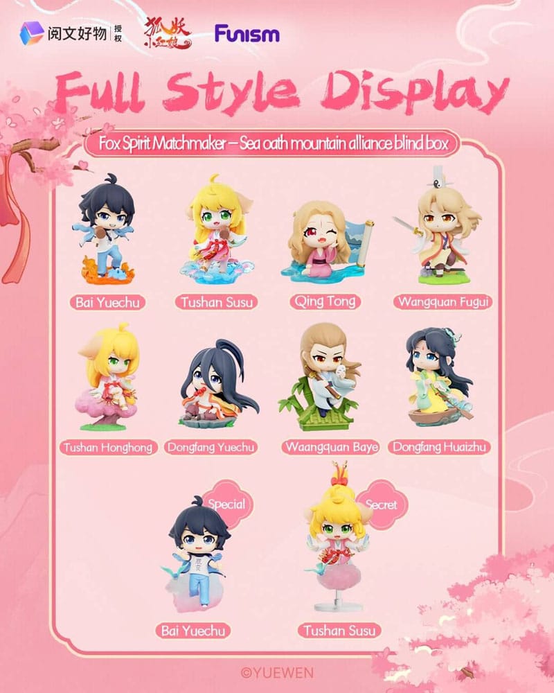 Fox Spirit Matchmaker Blind Box Minifiguren Sea Oath Mountain Alliance 8 cm Display (8)             