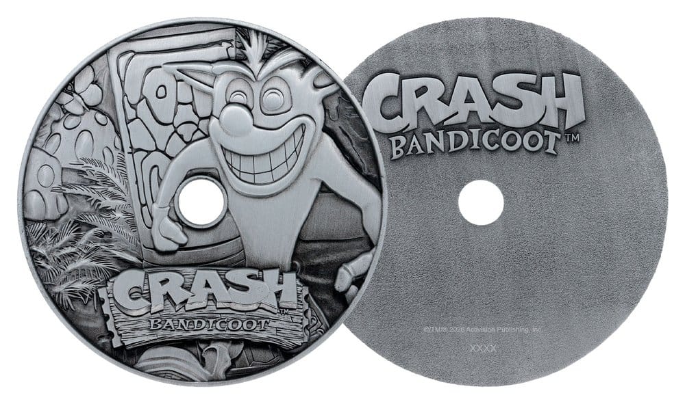 Crash Bandicoot Replik Metal CD-ROM Collectible Limited Edition 11 cm