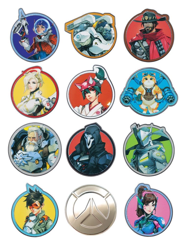 Overwatch Mystery Ansteck-Pins Blind Box Sortiment (12)