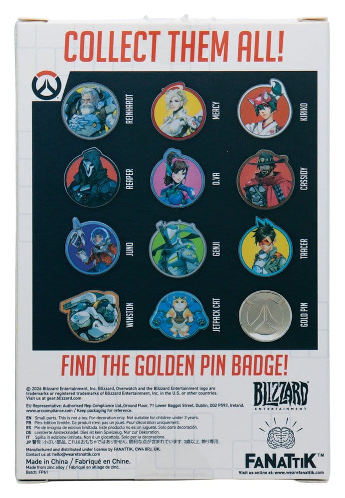 Overwatch Mystery Ansteck-Pins Blind Box Sortiment (12)