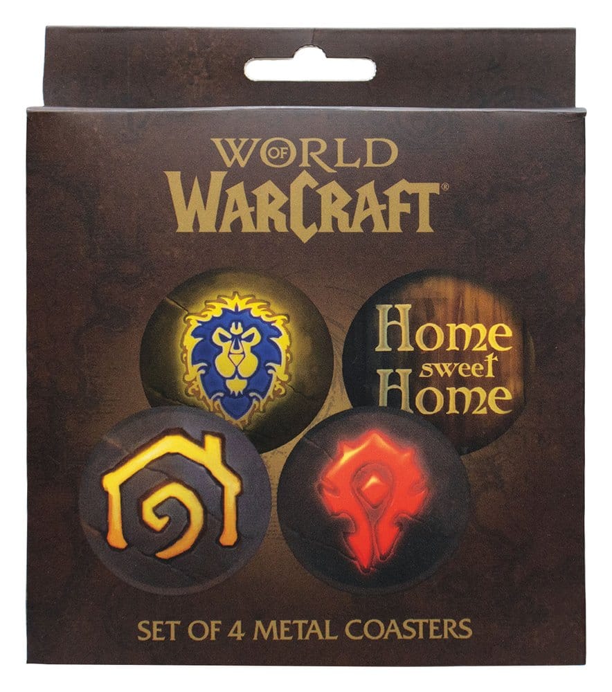 World of Warcraft Untersetzer 4er-Pack bedrucktes Metall