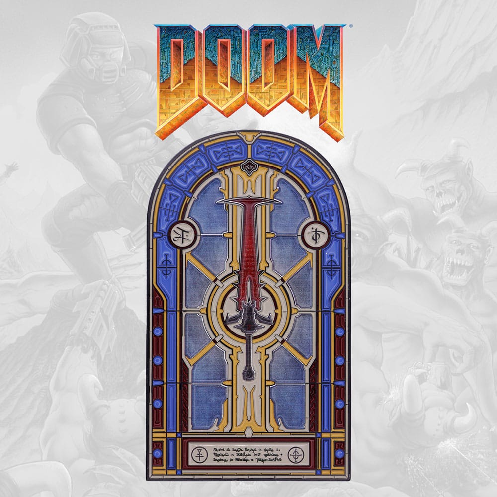 Doom Metallbarren Crucible Sword Stained Glass Limited Edition 