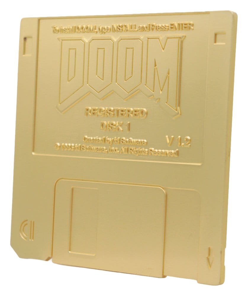 Doom Replik Floppy Disk Gold Plated Limited Edition           