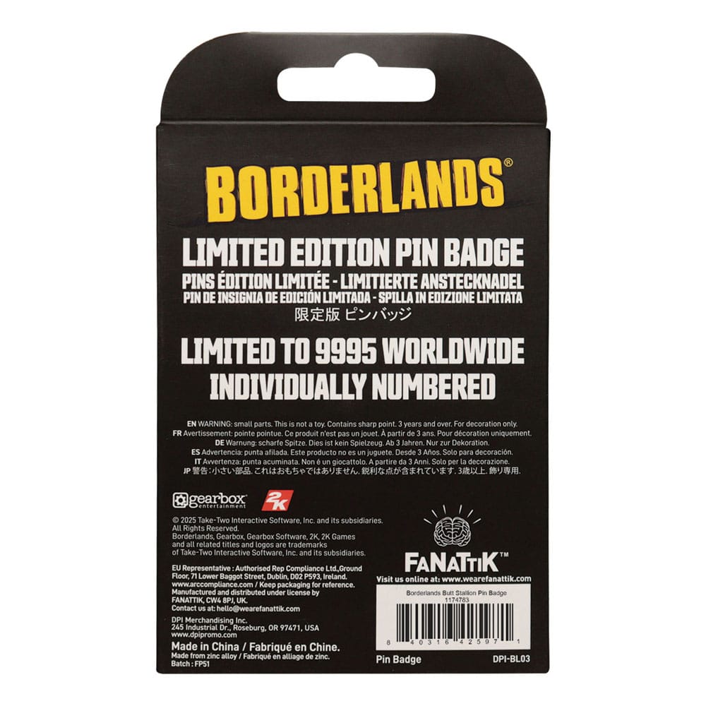 Borderlands Ansteck-Pin Butt Stallion Limited Edition 