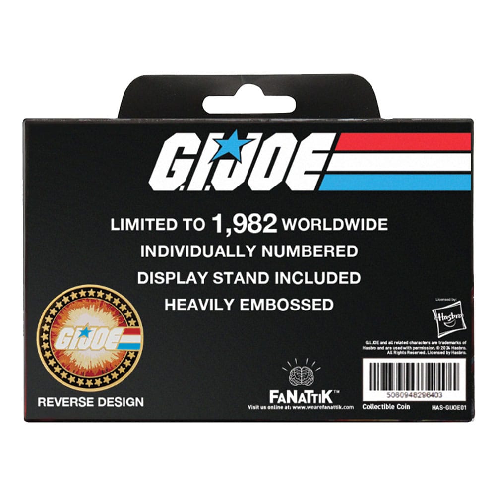 G.I. Joe Sammelmünze A Real American Hero 60th Anniversary 24k Gold Plated Limited Edition      