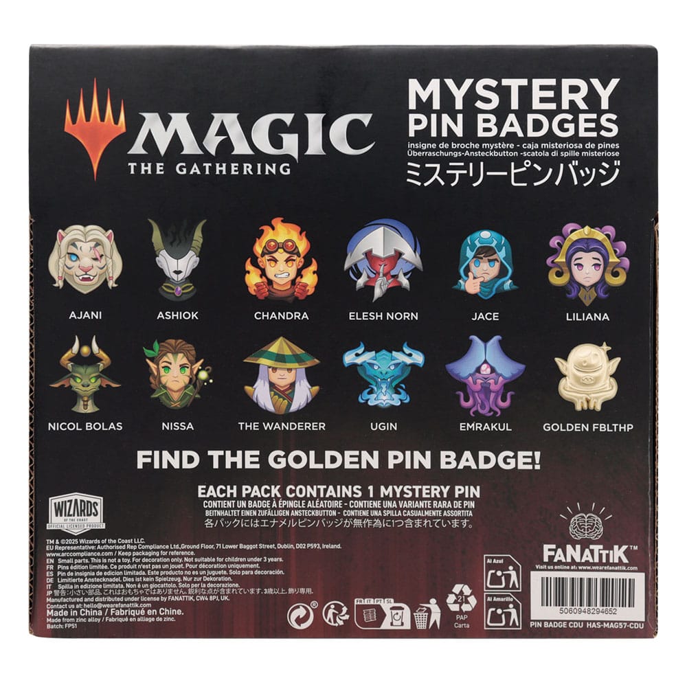 Magic: The Gathering Ansteck-Pins Mystery Pin Badge Display (12)    