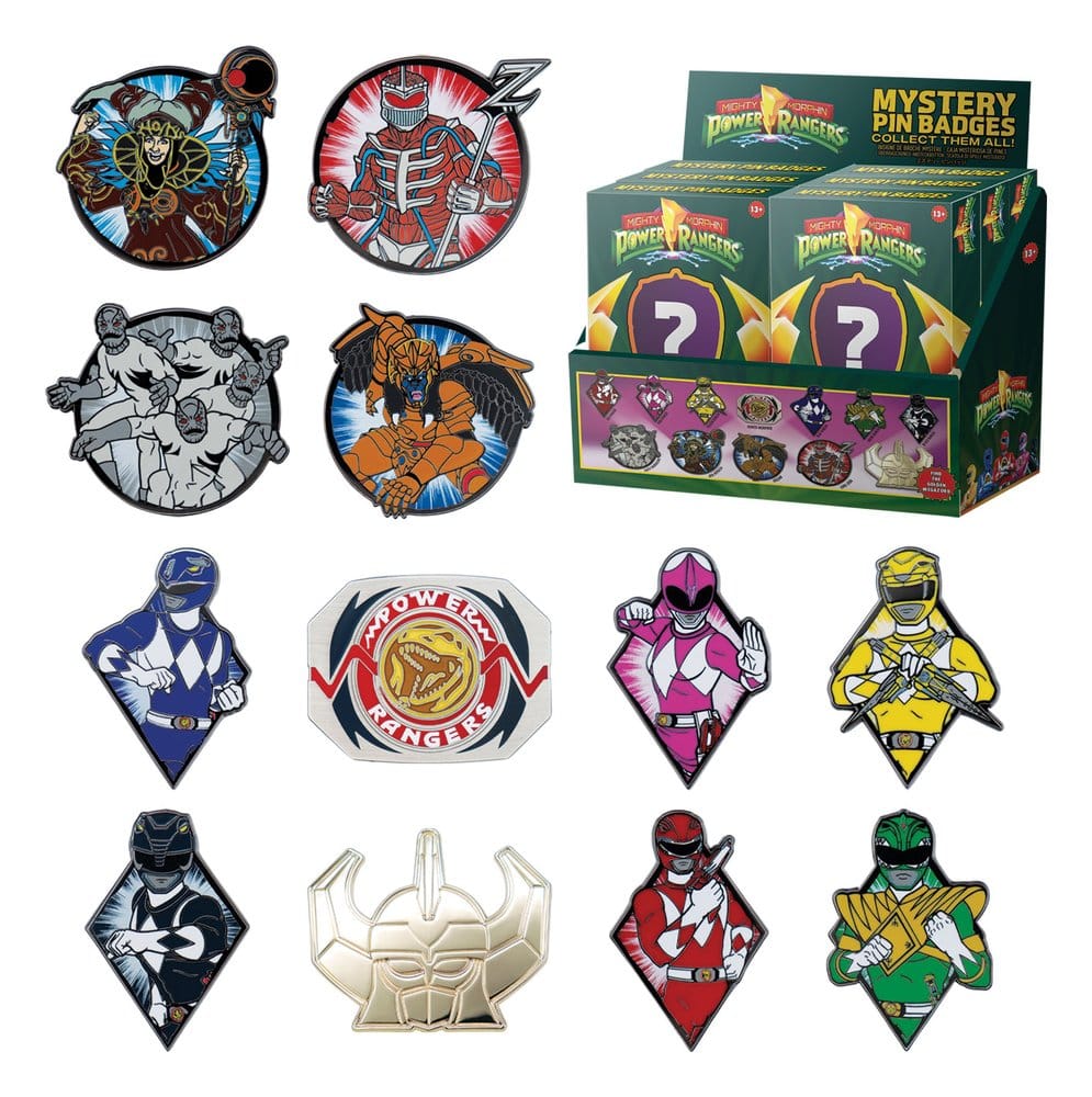 Power Rangers Mystery Ansteck-Pins Blind Box Sortiment (12)