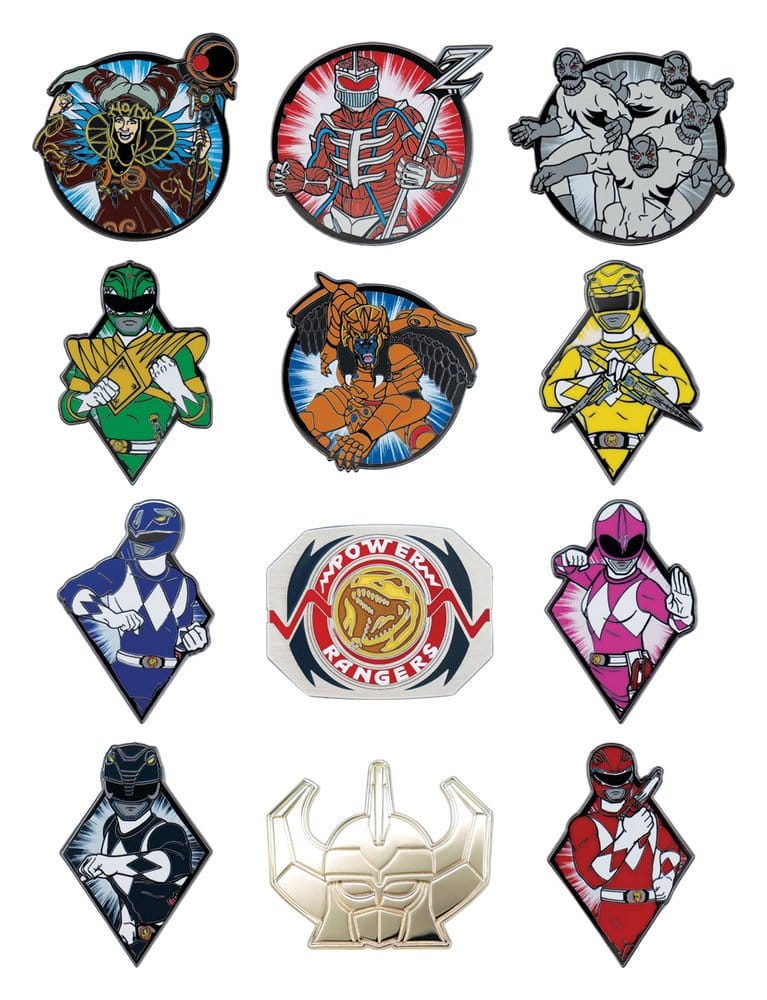 Power Rangers Mystery Ansteck-Pins Blind Box Sortiment (12)