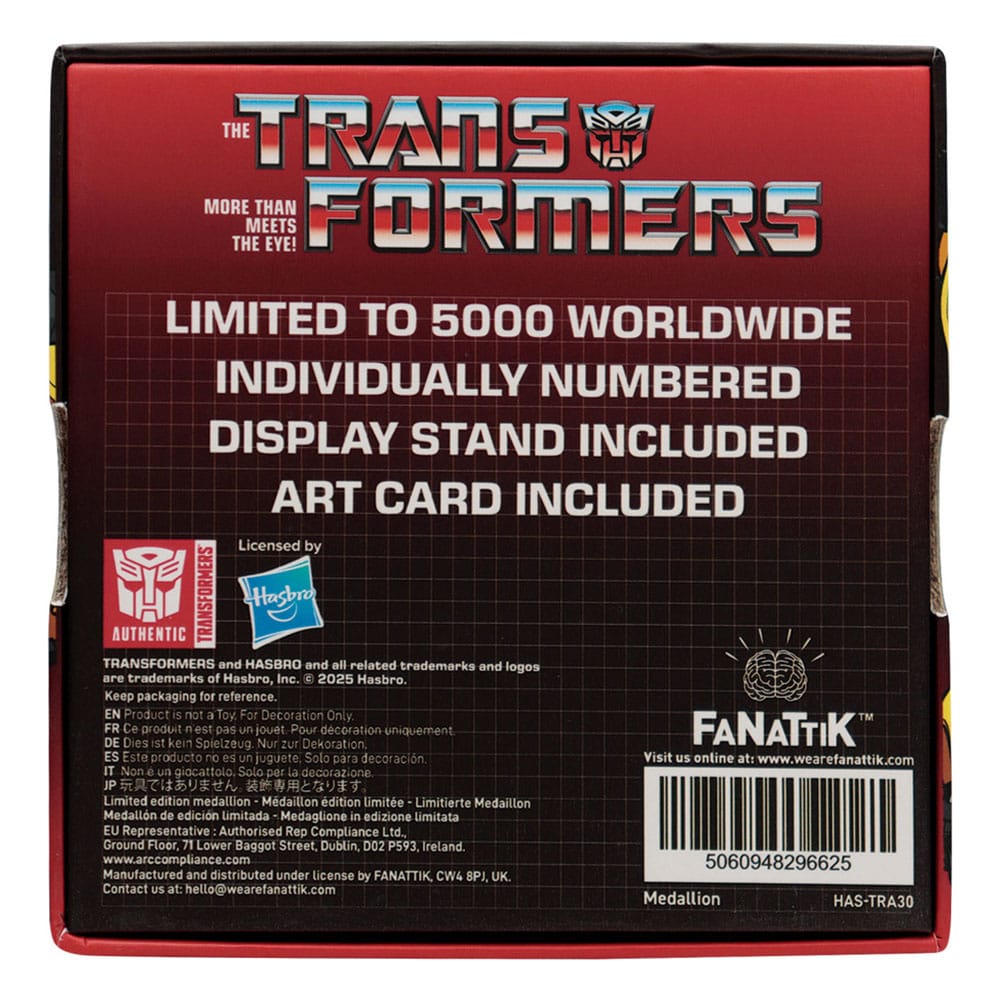 Transformers Generation 1 Medaille Bumblebee Limited Edition