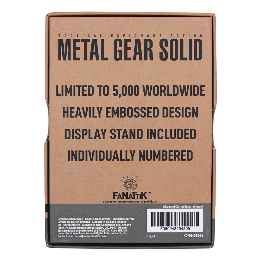 Metal Gear Solid 2 Metallbarren Snake Limited Edition 