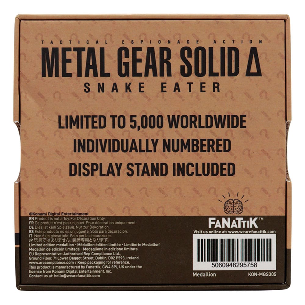 Metal Gear Solid Delta Medaille Cobra Unit Limited Edition 