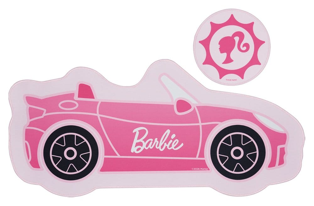 Barbie Schreibtischunterlage & Untersetzer Car
