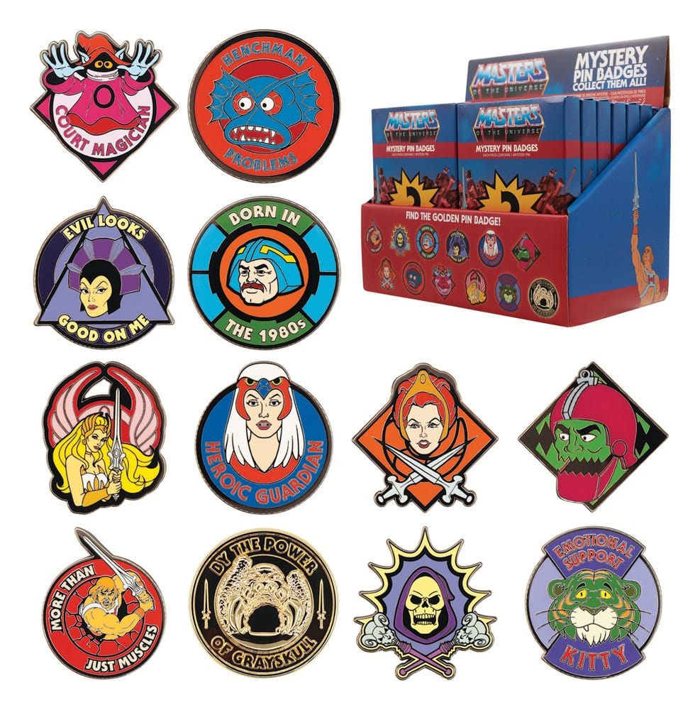 Masters of the Universe Mystery Ansteck-Pins Blind Box Display (12)