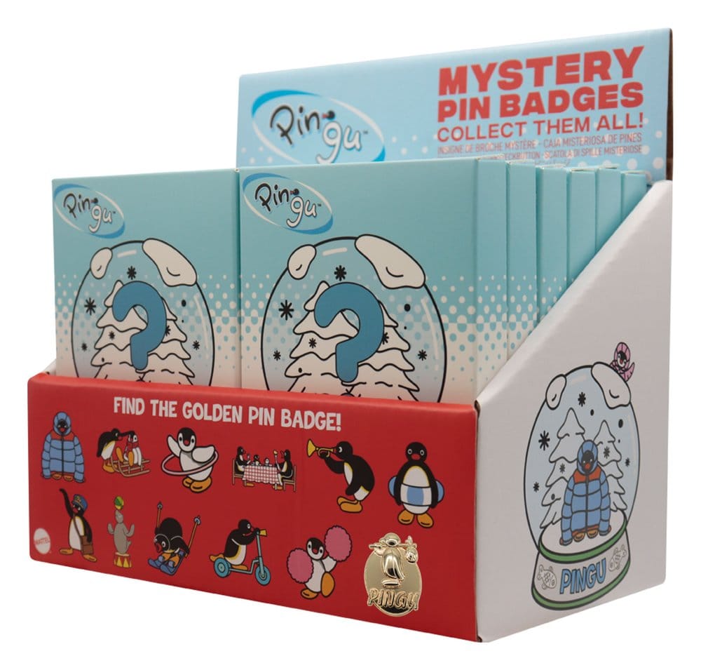 Pingu Mystery Ansteck-Pins Blind Box Display (12)
